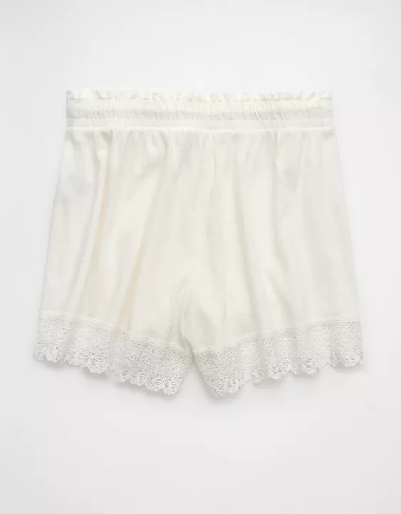 Aeo AE Sunchaser Knit Lace Trim Short