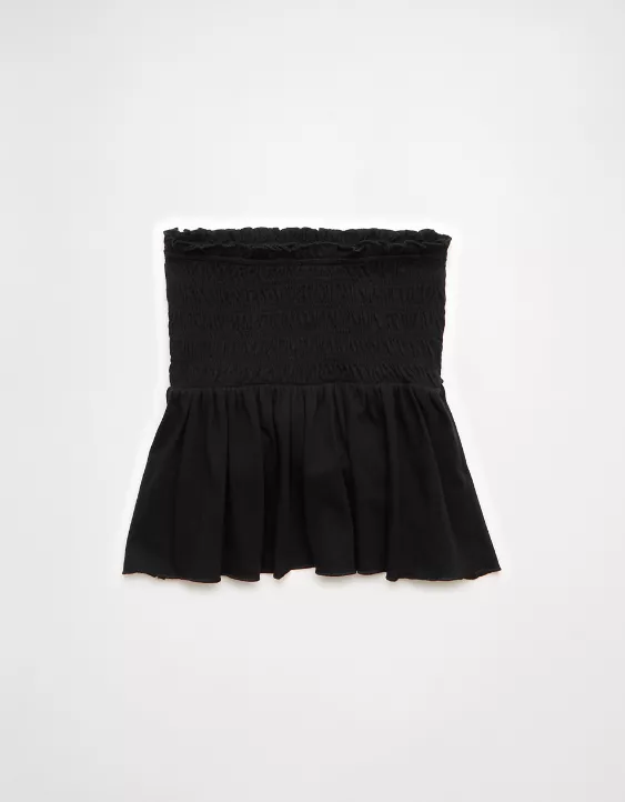 Aeo AE Sunchaser Knit Ruffle Smocked Tube Top