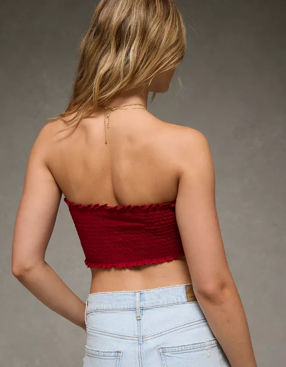 Aeo AE Sunchaser Knit Smocked Bandeau