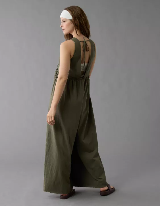 Aeo AE Sunchaser Knit V-Neck Jumpsuit
