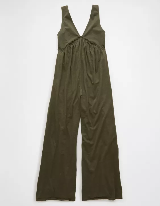 Aeo AE Sunchaser Knit V-Neck Jumpsuit