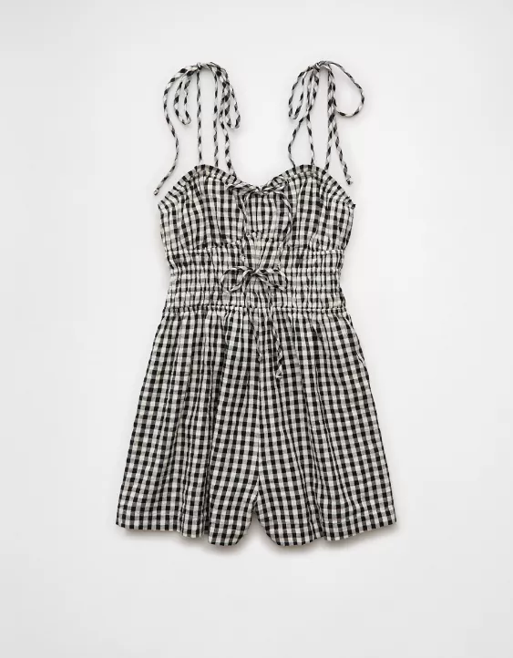 Aeo AE Sweetheart Bow Romper