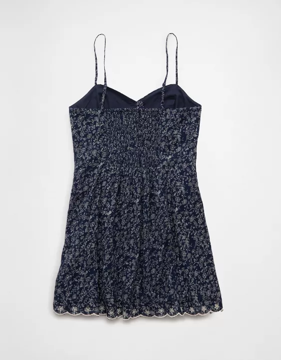 Aeo AE Sweetheart Button-Up Mini Dress