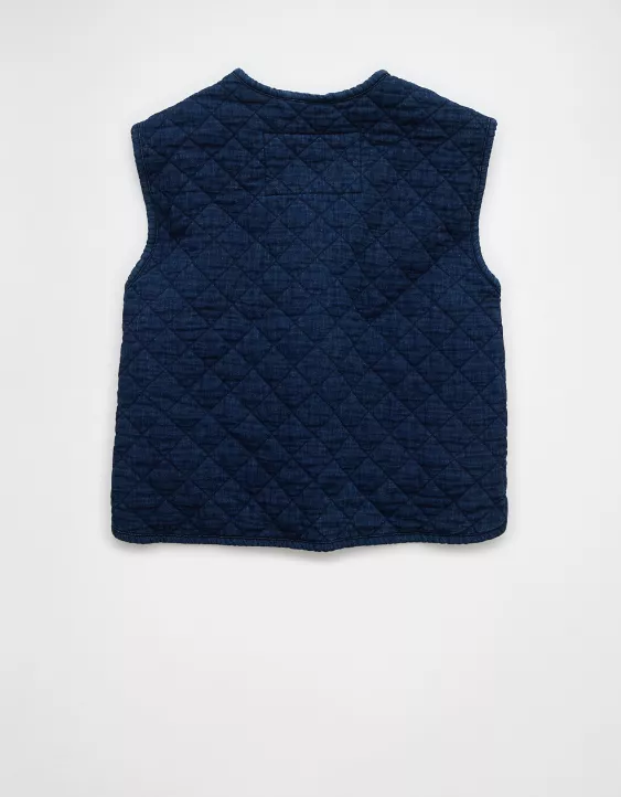 Aeo AE Tie Front Quilted Vest