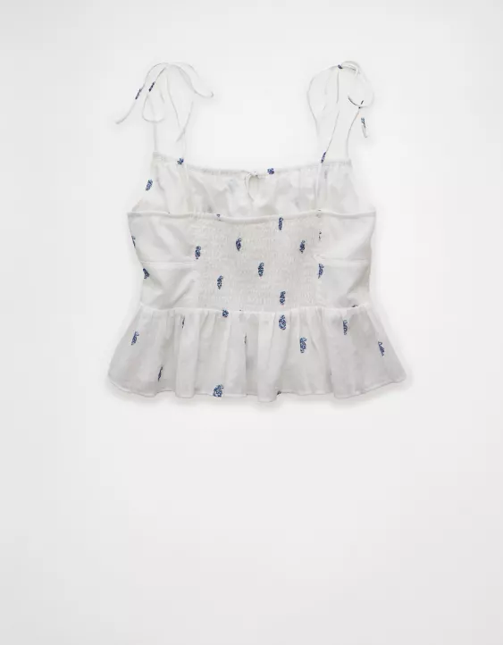 Aeo AE Tie Strap Corset Tank Top