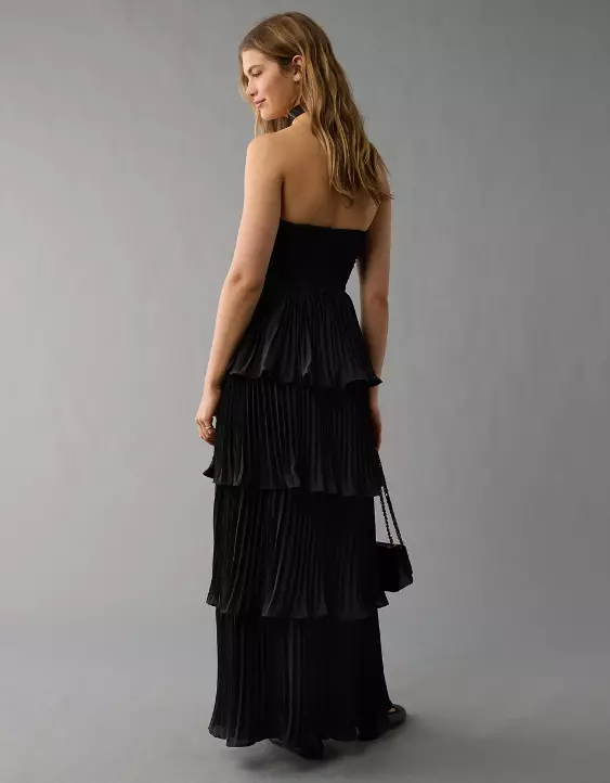 Aeo AE Tiered Pleated Maxi Dress
