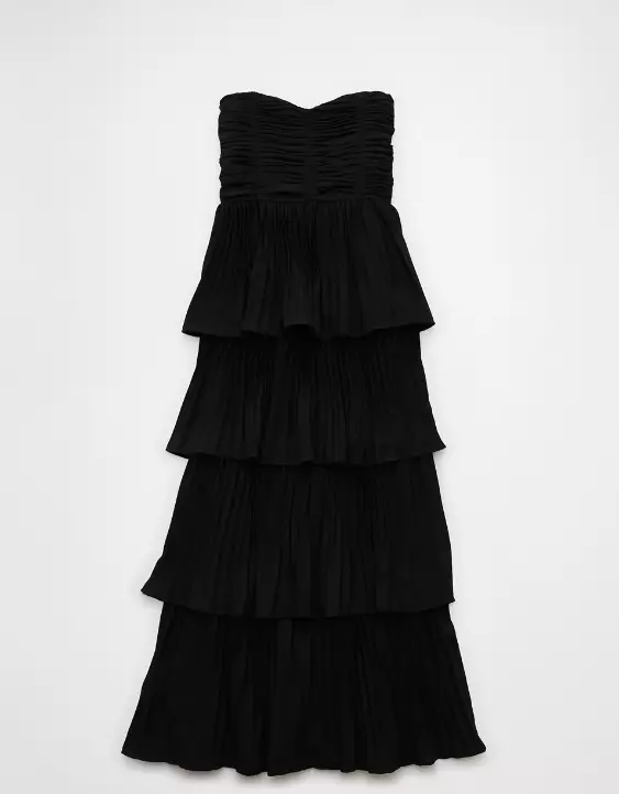 Aeo AE Tiered Pleated Maxi Dress