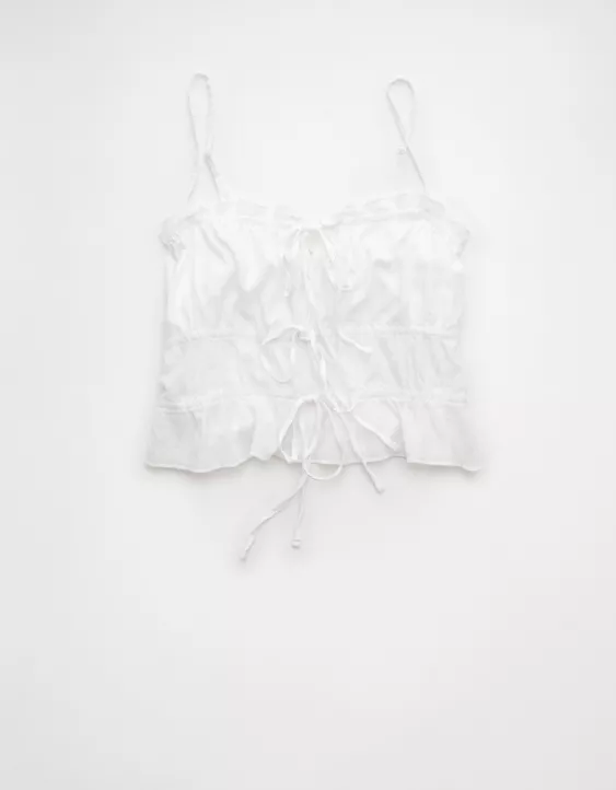 Aeo AE Tiered Ruched Tank Top