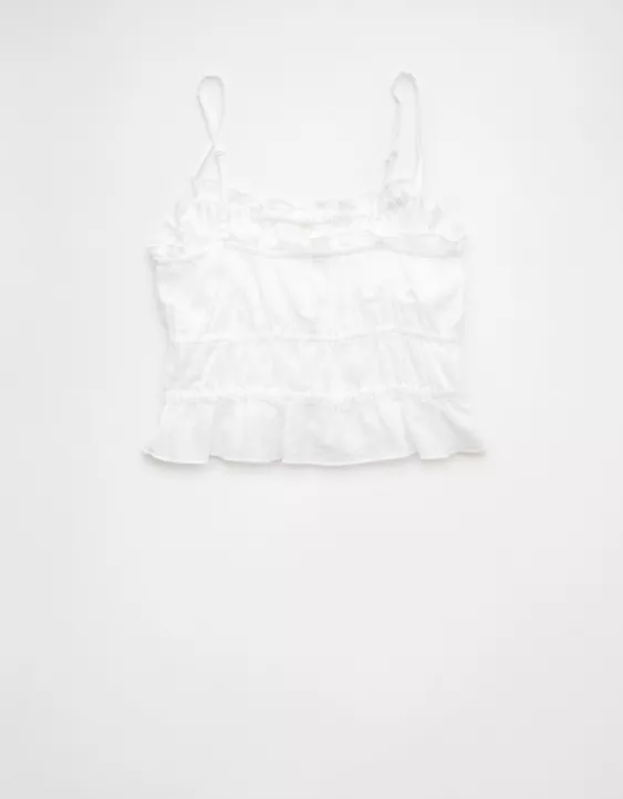 Aeo AE Tiered Ruched Tank Top
