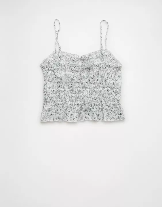 Aeo AE Tiered Ruched Tank Top
