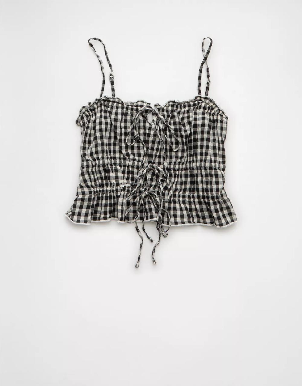 aeo AE Tiered Ruched Tank Top