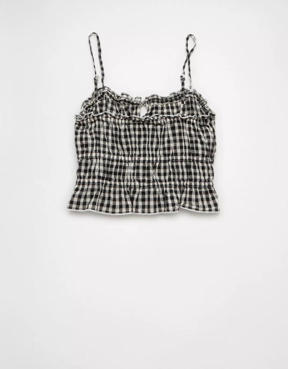 Aeo AE Tiered Ruched Tank Top