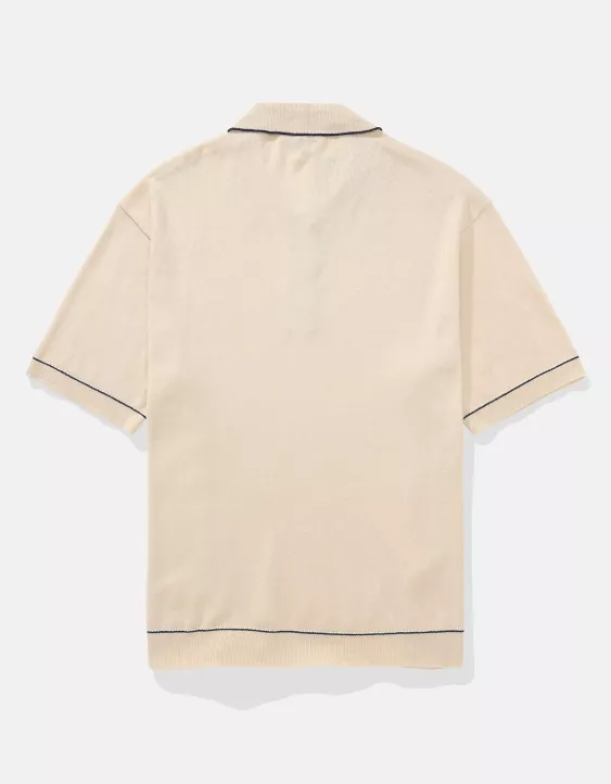 Aeo AE Tipped Sweater Polo Shirt