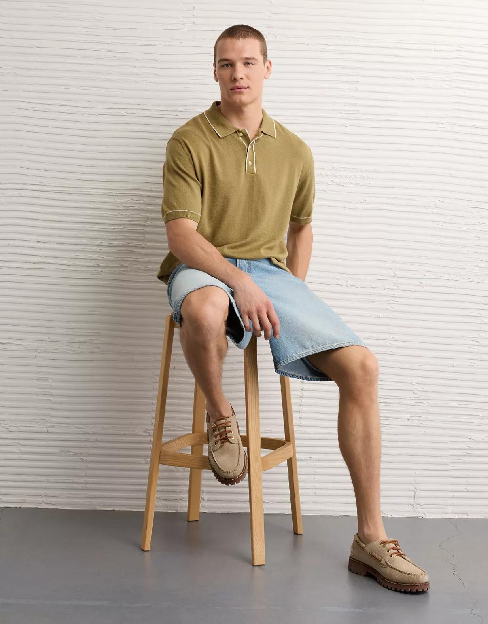 aeo AE Tipped Sweater Polo Shirt