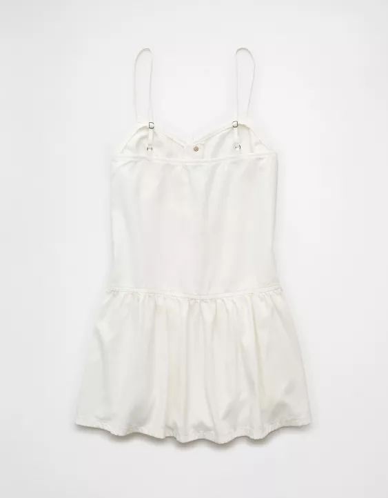 Aeo AE V-Neck Button-Up Denim Mini Dress