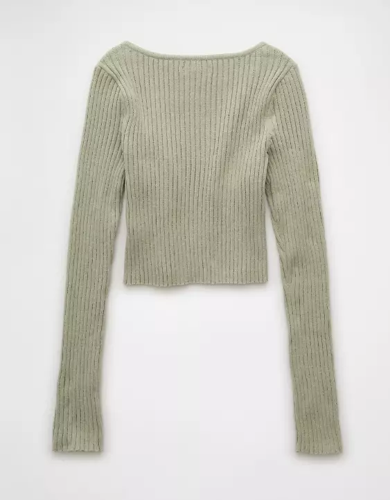 Aeo AE V-Neck Chenille Sweater