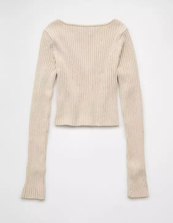 Aeo AE V-Neck Chenille Sweater