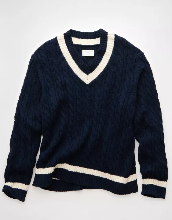 Aeo AE V-Neck Cricket Sweater