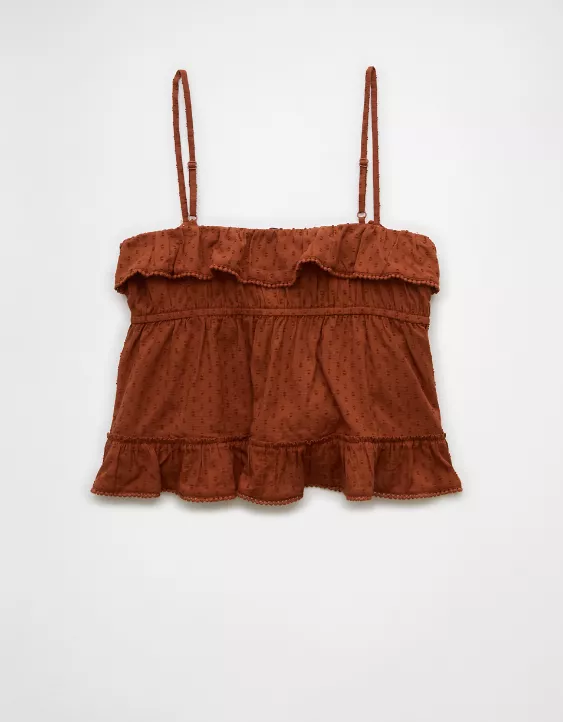 Aeo AE V-Neck Ruffle Cami