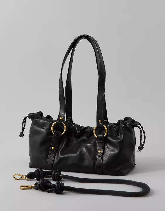 Aeo AE Vegan Leather Drawcord Hot Dog Bag