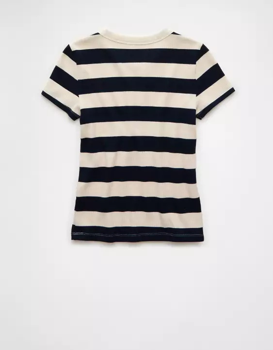 Aeo AE Waffle Hey Baby Tee