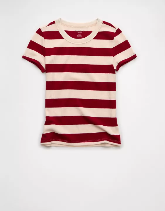 Aeo AE Waffle Hey Baby Tee