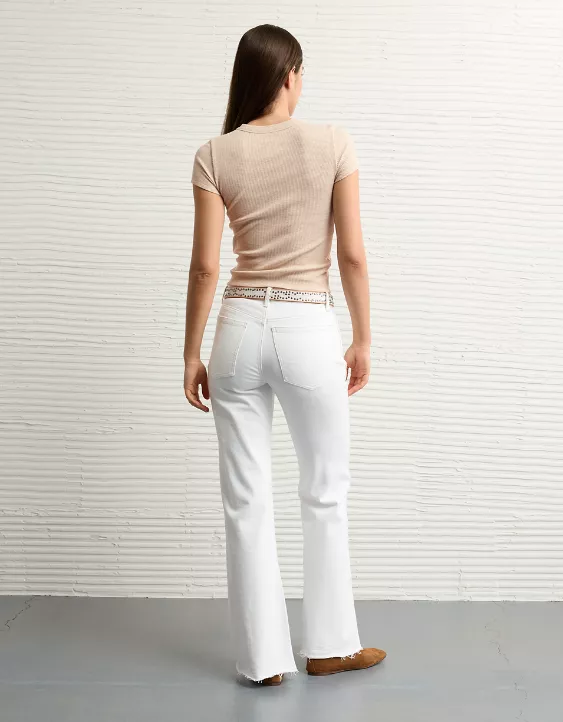 Aeo AE Waffle Hey Baby Tee