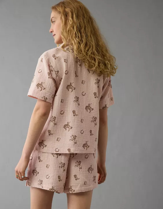 Aeo AE Western Cotton Gauze PJ Set