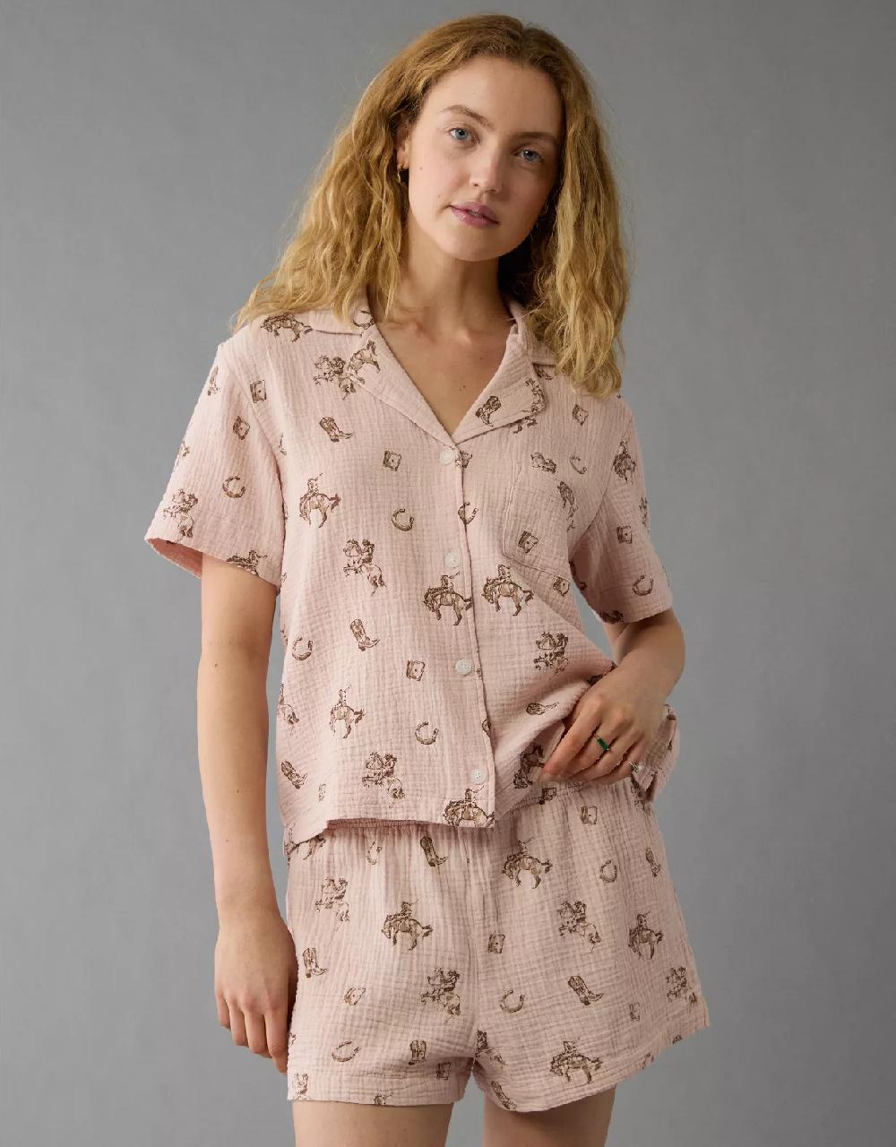 aeo AE Western Cotton Gauze PJ Set