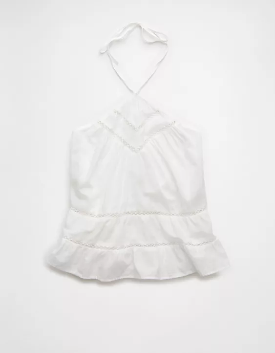 Aeo AE Y-Neck Lacy Halter Top