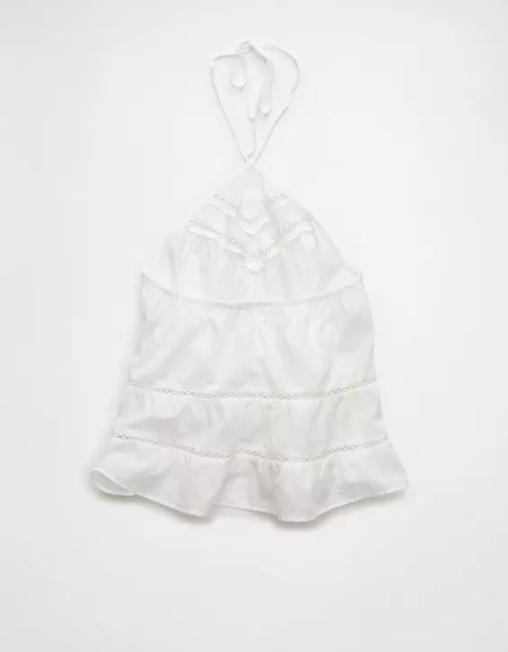 Aeo AE Y-Neck Lacy Halter Top