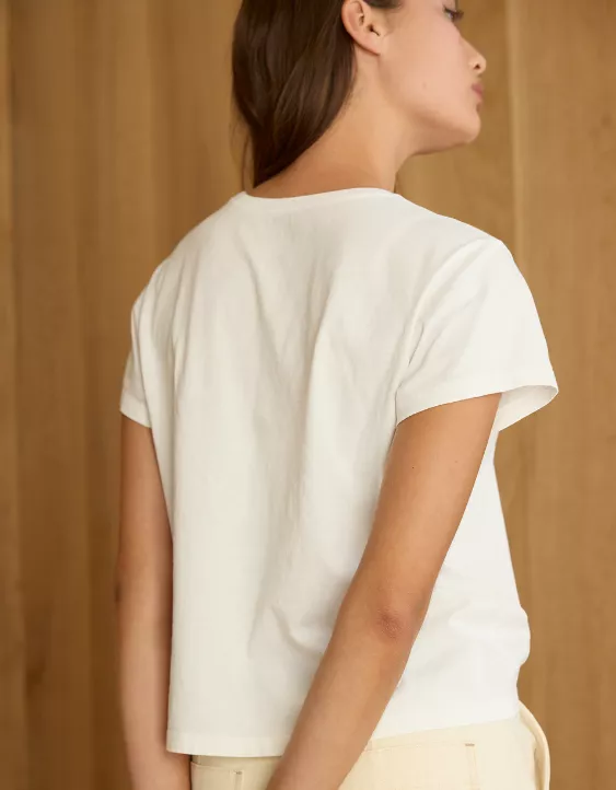 Aeo AE77 Premium Boxy Cropped Crewneck T-Shirt
