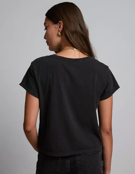 Aeo AE77 Premium Boxy Cropped Crewneck T-Shirt
