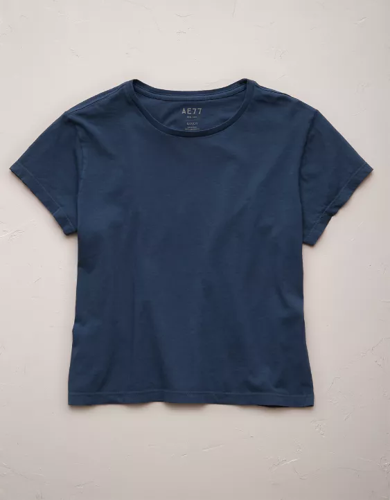 Aeo AE77 Premium Boxy Cropped Crewneck T-Shirt