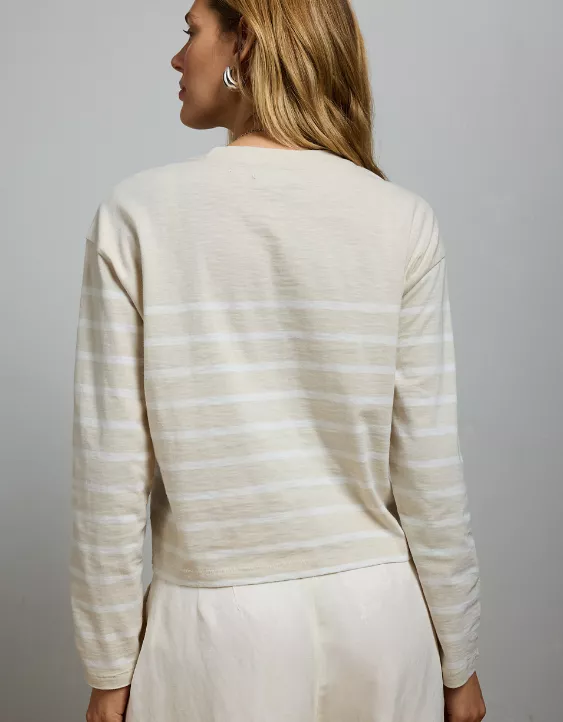 Aeo AE77 Premium Boxy Long-Sleeve T-Shirt