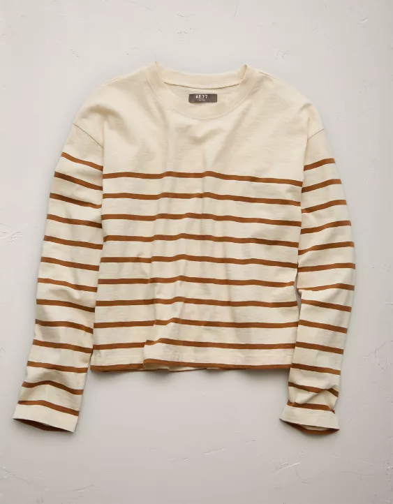 Aeo AE77 Premium Boxy Long-Sleeve T-Shirt