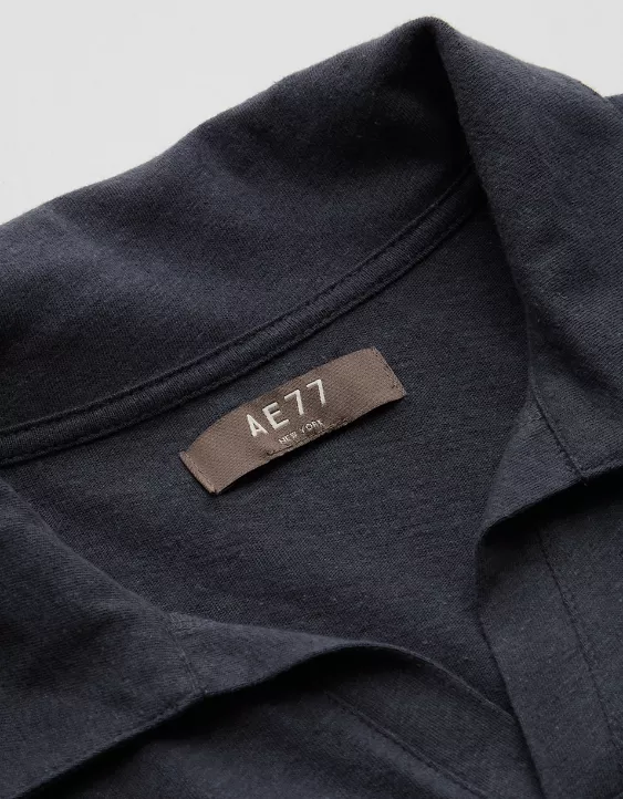 Aeo AE77 Premium Linen-Blend Polo Shirt
