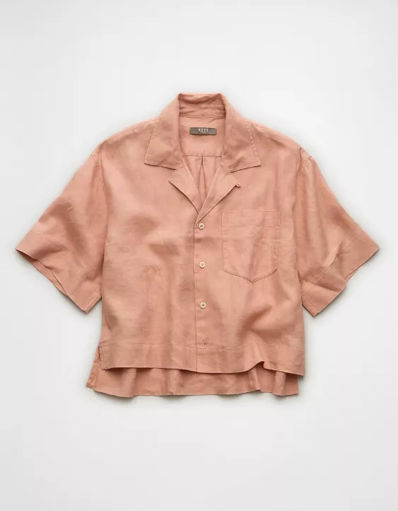 Aeo AE77 Premium Linen Camp Shirt