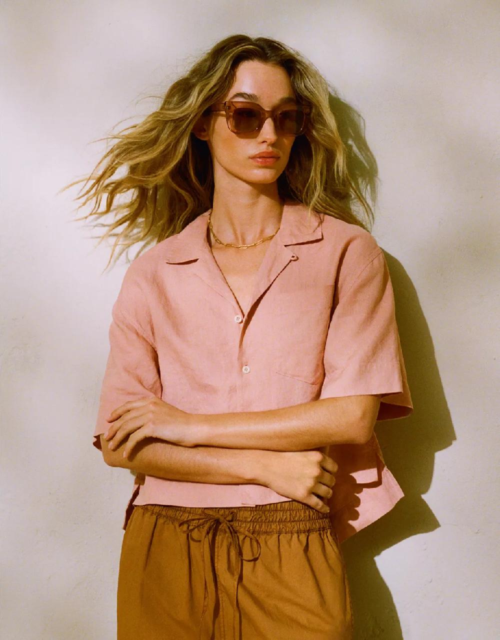 aeo AE77 Premium Linen Camp Shirt