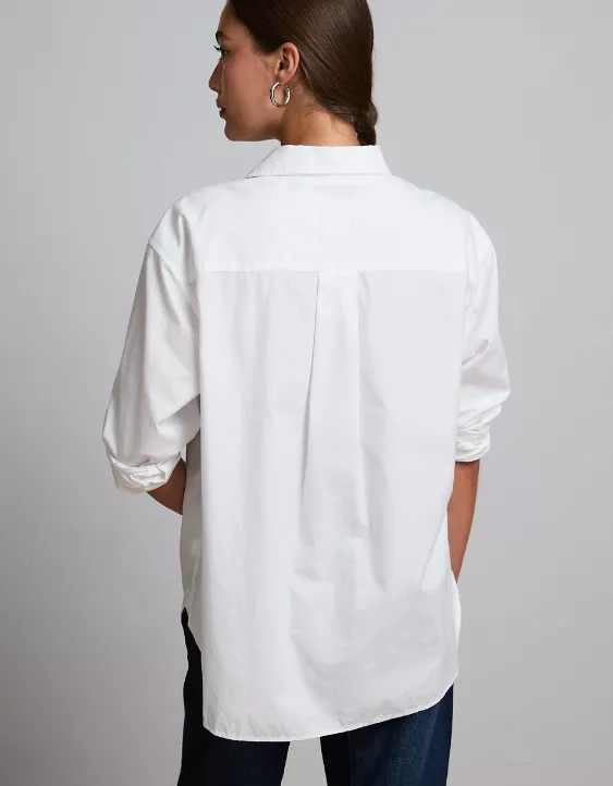 Aeo AE77 Premium Poplin Boyfriend Shirt