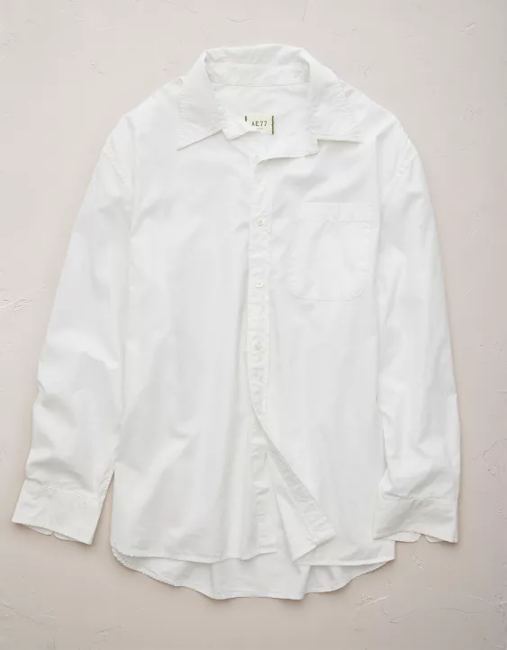 Aeo AE77 Premium Poplin Boyfriend Shirt