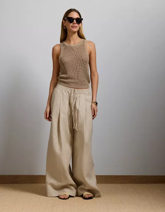 Aeo AE77 Premium Pull-On Linen Pant