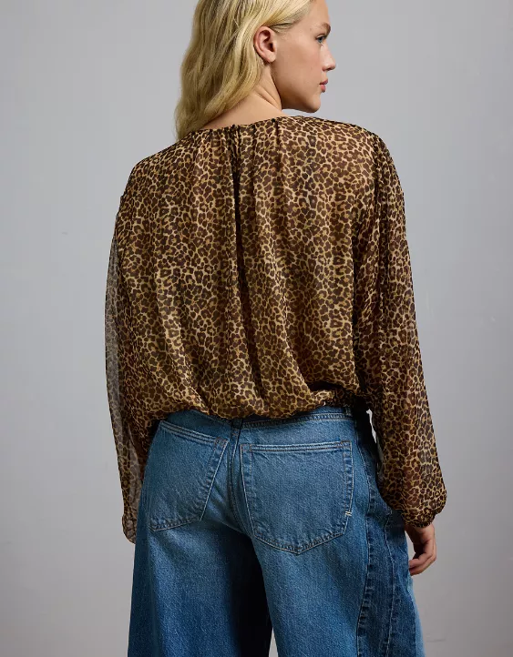 Aeo AE77 Premium Silk Bubble Blouse