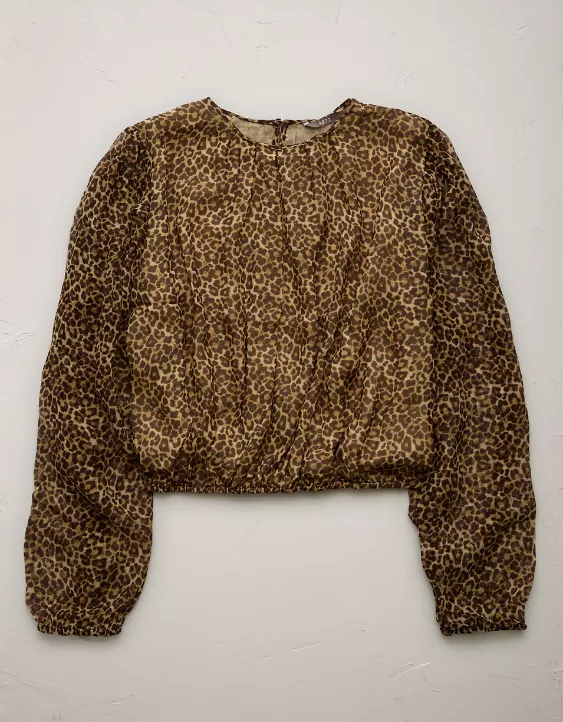 Aeo AE77 Premium Silk Bubble Blouse