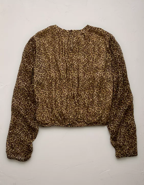 Aeo AE77 Premium Silk Bubble Blouse