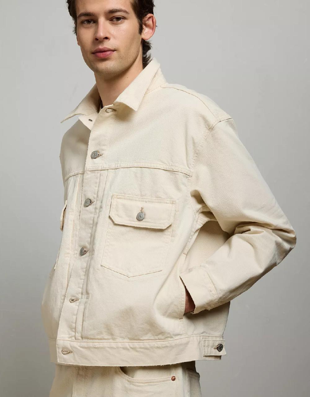 aeo AE77 Premium Slim Fit Denim Trucker Jacket