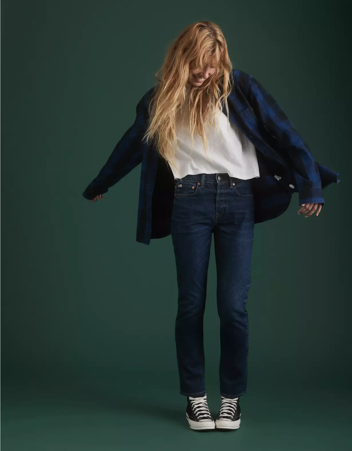 aeo AE77 Premium Straight Crop Jean