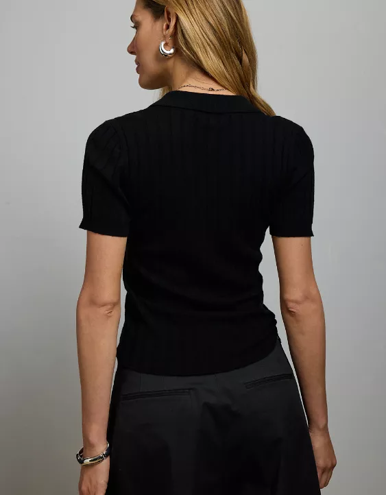 Aeo AE77 Premium Wool-Silk Blend Polo Shirt