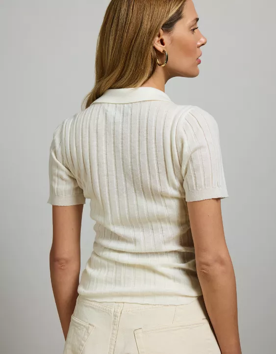 Aeo AE77 Premium Wool-Silk Blend Polo Shirt