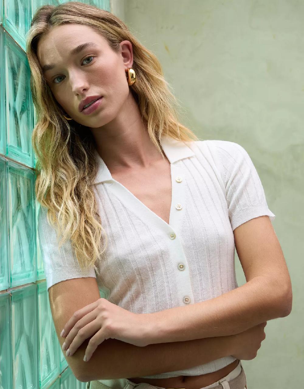 aeo AE77 Premium Wool-Silk Blend Polo Shirt